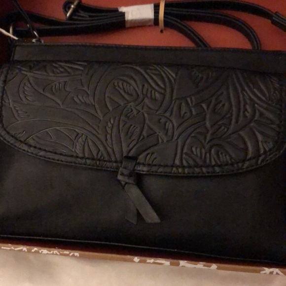 The sak Ventura Small Leather Crossbody Black Onyx Leaf NWT & Box - Picture 13 of 16